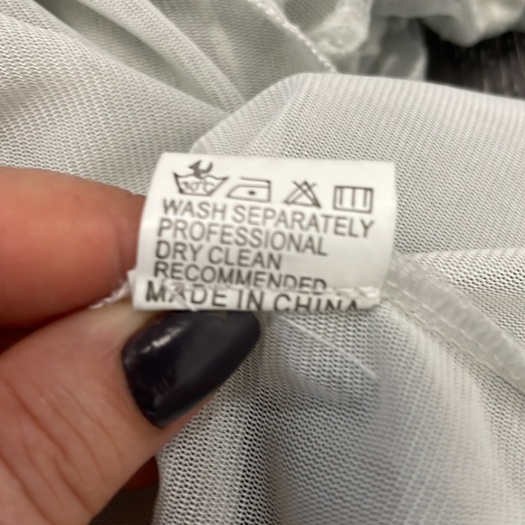 Sheer Short Sleeve Blouse Dress Size Medium - Picture 8 of 10